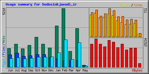 Usage summary for hodosinkjavadi.ir